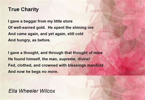 poem about charity